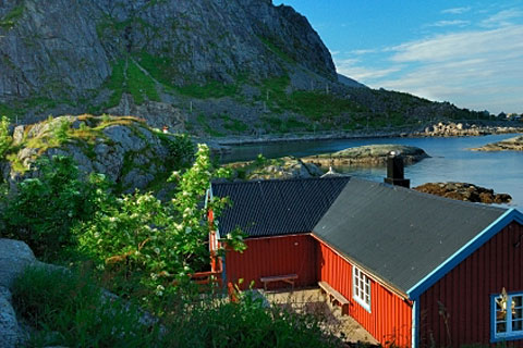 Summer lodge, Moskenesoya Island, Lofoten, Norway